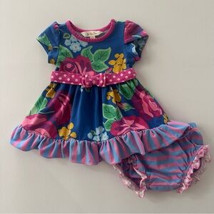 Matilda Jane 3-6 Months Baby Girl Floral Ruffle Bow Dress